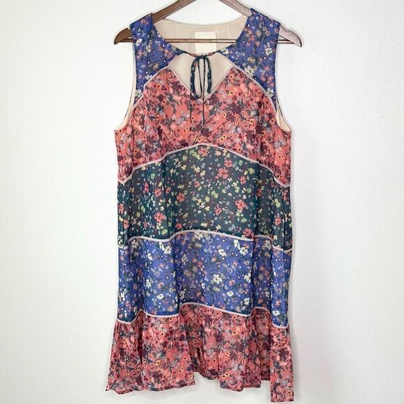 Modcloth Floral Polyester Flowy Shift Dress NWOT - Women’s US XL - Picture 1 of 8